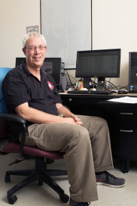 PHOTO BY BRANDON BOWMAN / PHOTO EDITOR Curtis Cooper, professor of mathematics and computer science at UCM, manages the GIMIPS software in search of Mersenne prime numbers on 800 of the university's computers in Warrensburg and Lee's Summit. 